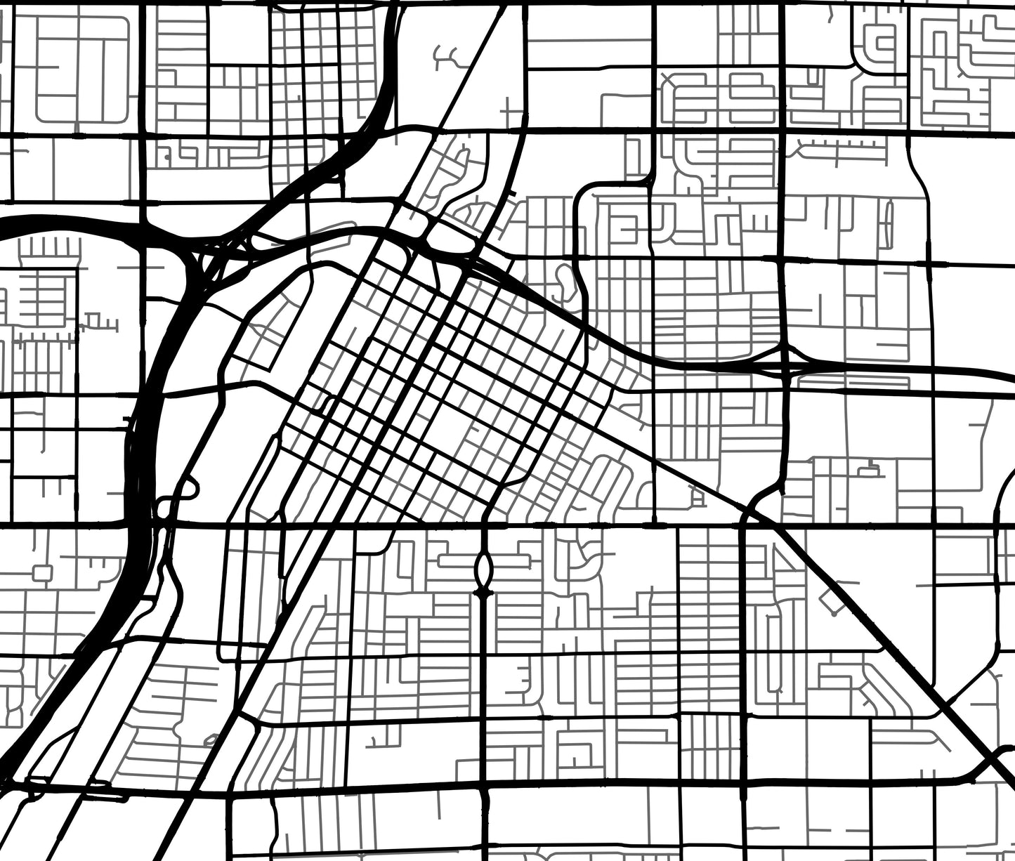 Las Vegas Poster -  Wall Decor Map of City Road Network